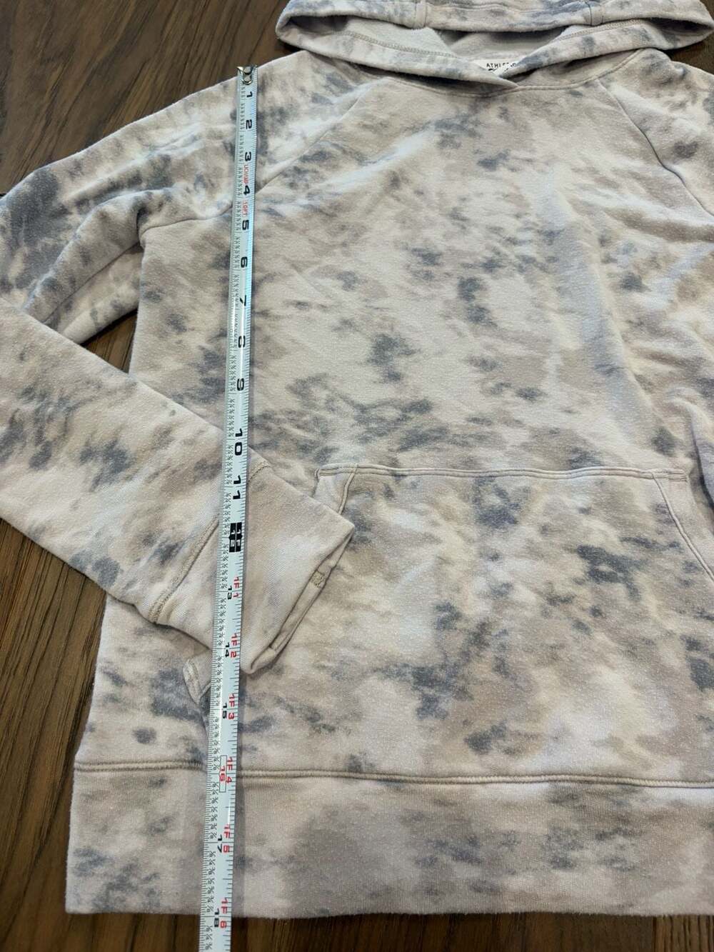 Athleta Girl Grey Tie-Dye In Your Element Hoodie Medium 8-10 - Picture 2 of 3